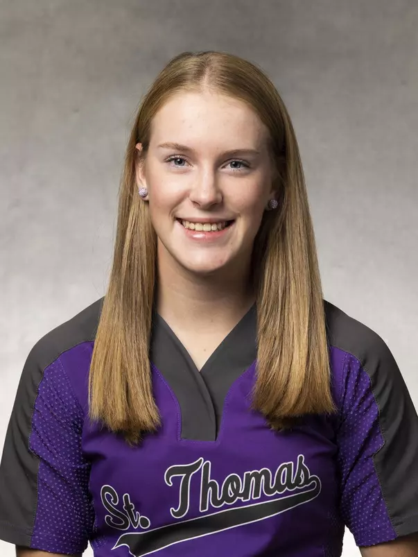 Headshot of University of St. Thomas Softball Player Brooke Betson, taken October 26, 2021, in St. Paul.