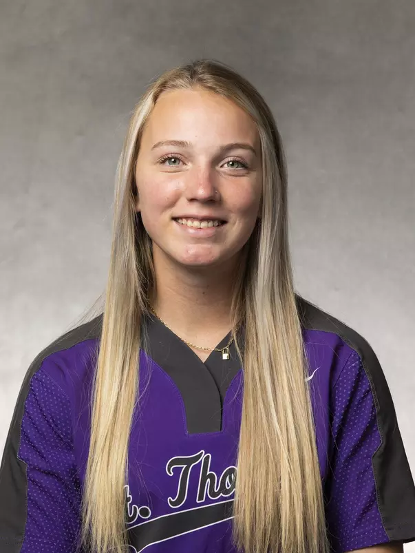 Headshot of University of St. Thomas Softball Player Brooke Ellestad, taken October 26, 2021, in St. Paul.