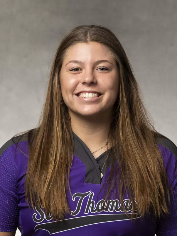 Headshot of University of St. Thomas Softball Player Cassidy Carby, taken October 26, 2021, in St. Paul.