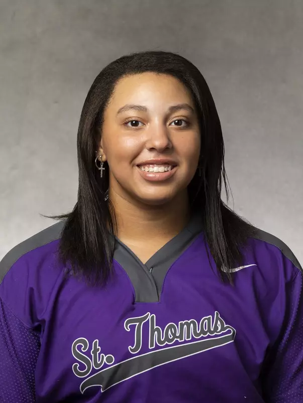 Headshot of University of St. Thomas Softball Player Christina Crawford, taken October 26, 2021, in St. Paul.