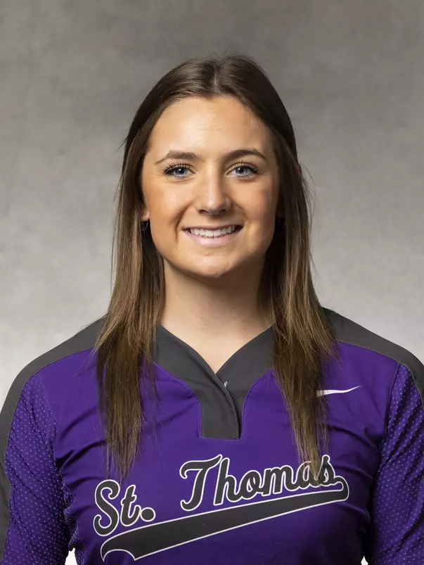 Headshot of University of St. Thomas Softball Player CJ Jacobson, taken October 26, 2021, in St. Paul.