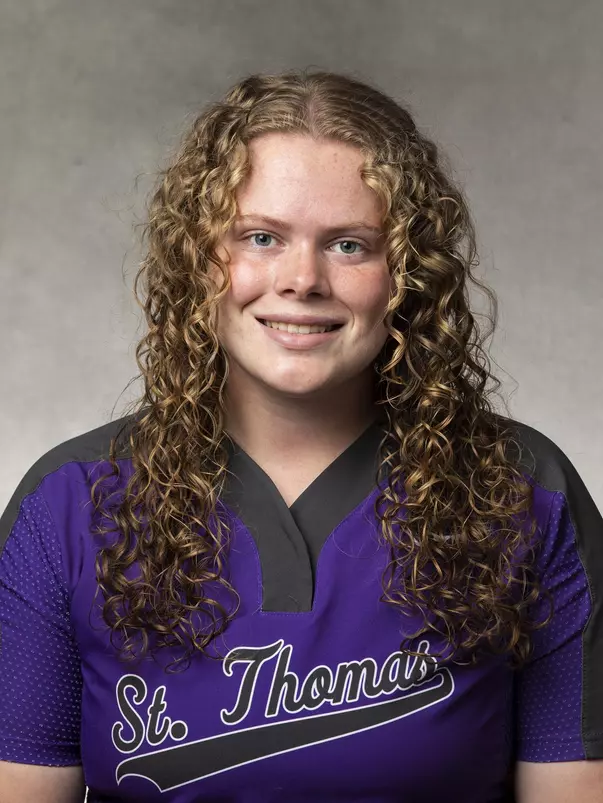 Headshot of University of St. Thomas Softball Player Jenna Kuhn, taken October 26, 2021, in St. Paul.