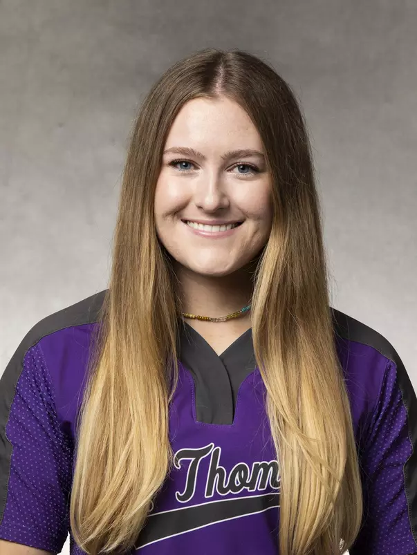 Headshot of University of St. Thomas Softball Player Kendall Hopkins, taken October 26, 2021, in St. Paul.