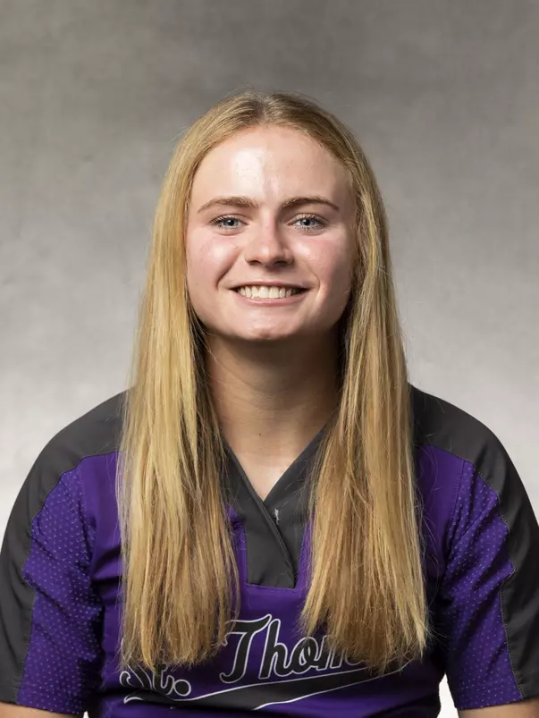 Headshot of University of St. Thomas Softball Player Kenzie Miller, taken October 26, 2021, in St. Paul.