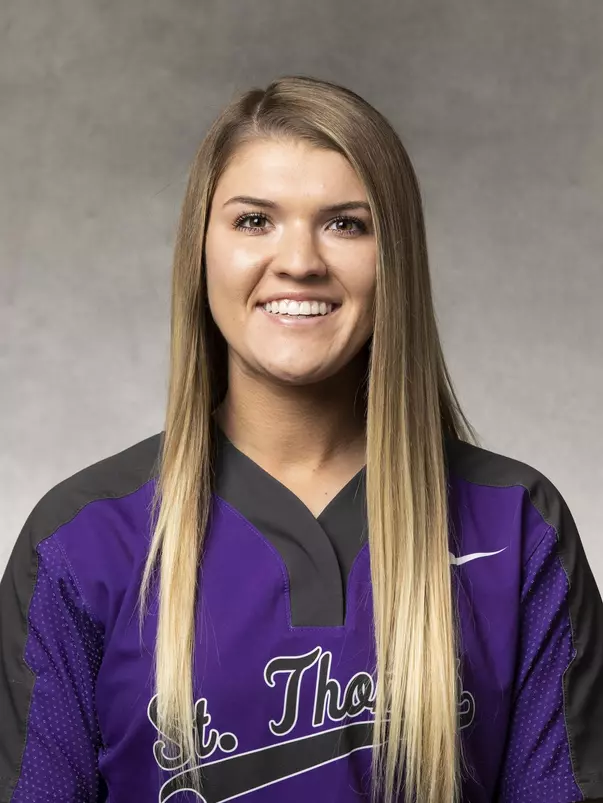 Headshot of University of St. Thomas Softball Player Nicole Pieper, taken October 26, 2021, in St. Paul.