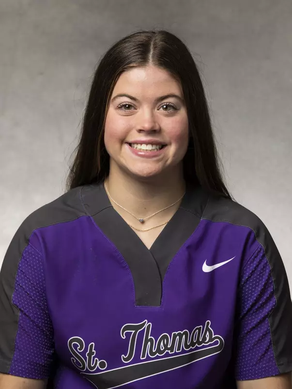 Headshot of University of St. Thomas Softball Player Syd Hockett, taken October 26, 2021, in St. Paul.