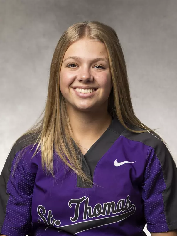 Headshot of University of St. Thomas Softball Player Sydney Mickett, taken October 26, 2021, in St. Paul.