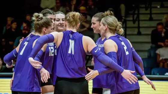 St. Thomas Volleyball Team Huddle