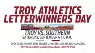 Troy Athletics Letterwinners Day Set for Football Opener