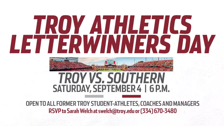 Troy Athletics Letterwinners Day Set for Football Opener