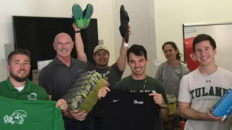 HELPING OUT: Green Wave Athletics Donates Materials to the Tulane Medical Center