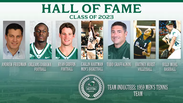 Tulane Athletics Invites You to Celebrate the 2023 Hall of Fame Class