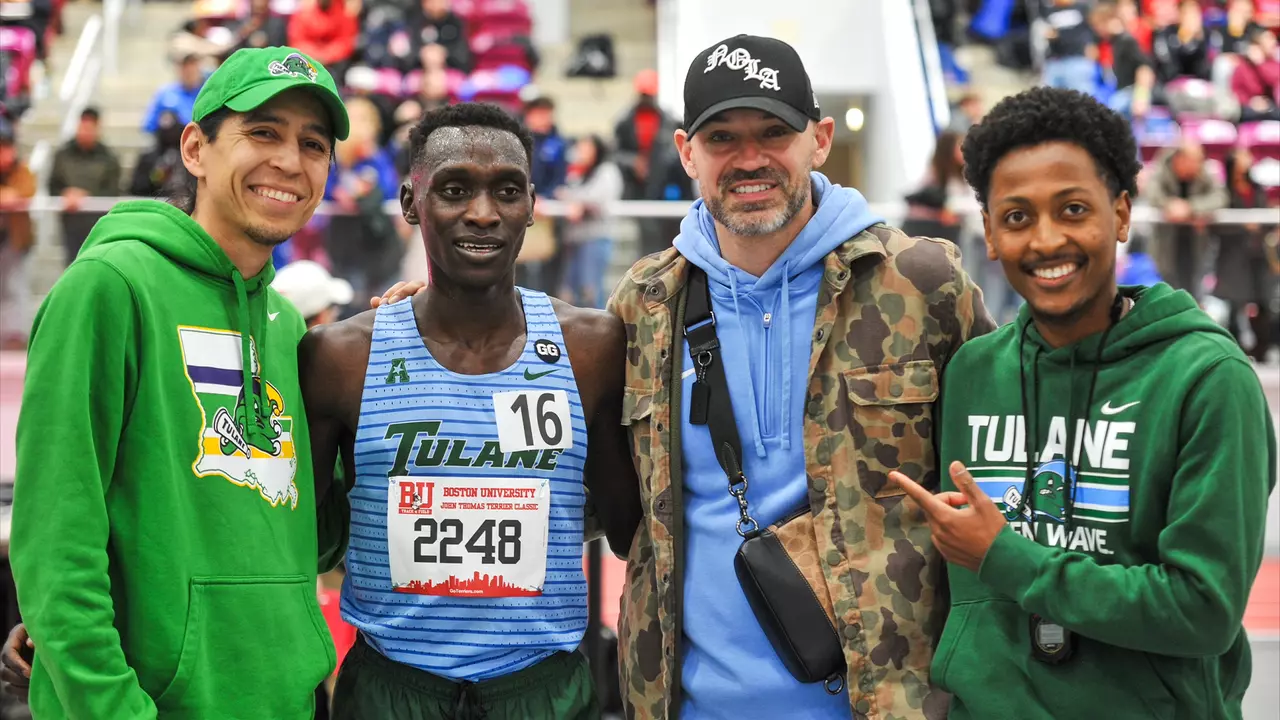 Bernard Cheruiyot with Coaches