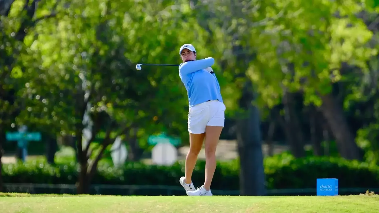 Francesca Pompa playing in the Charles Schwab Women's Collegiate Invitational in Forth Worth, Texas.