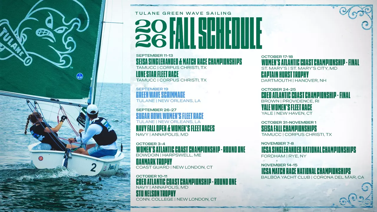 Sailing Fall 2026 Schedule