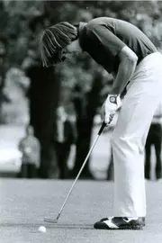 Ron Streck hitting a golf ball