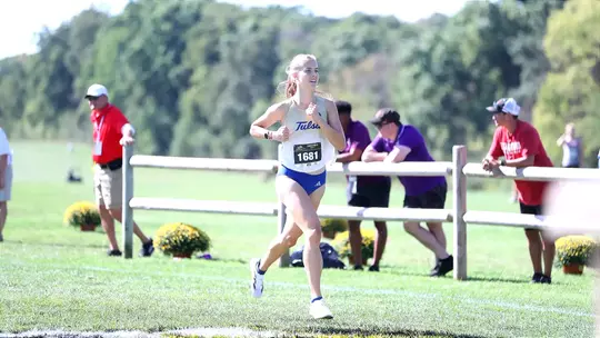 Tulsa women's cross country at 2025 Gans Creek Classic.