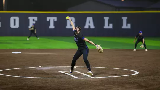 Makenzie Freeman delivers a pitch