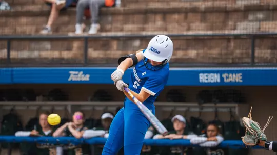 Mackenzy Glenn swings the bat against UAB