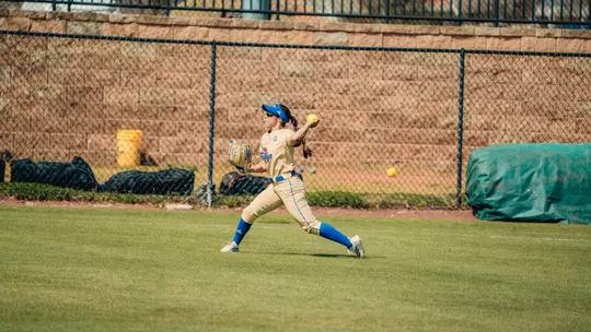 Madison Garcia fields the ball against South Florida