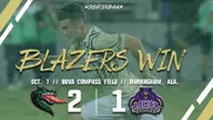 Blazers Snap Skid With 2-1 Victory Over Central Arkansas