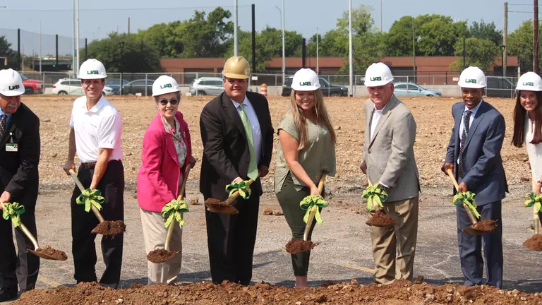 UAB Celebrates at Beach Volleyball Groundbreaking