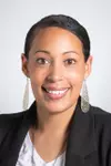 Headshot of A'dja Jones (Associate Athletics Director - Student-Athlete Support Services), June 2024.
