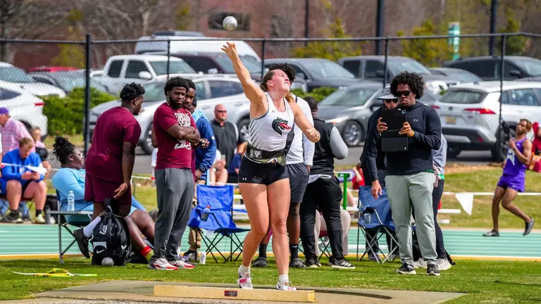Franck-Petersen Sets School Record in Shot Put, Several Blazers Set Season-Bests