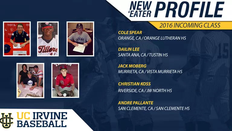 UC Irvine Baseball Hauls In Southern California Talent