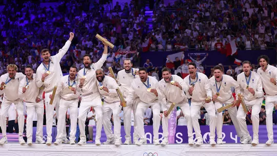 2024 Paris Olympics Kevin Tillie - Gold medal #OlympiansMadeHere (Photo by Sarah Stier/Getty Images)