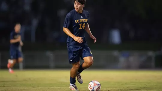 James Arteaga controls the ball in a 2026 match vs. Oregon State
