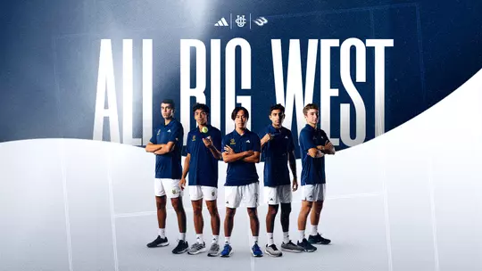 Graphic depicting UC Irvine men's tennis All-Big West honorees