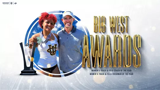 Big West Women's Track & Field Awards - Coach of the Year Jeff Perkins and Freshman of the Year Joy Anderson