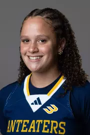 Head shot of Delaney White in blue jersey