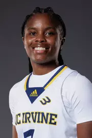 Head shot of Ameerah Grant in a white UC Irvine jersey.