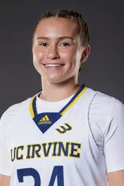 Head shot of Ellery Burke-Brown in a white UC Irvine jersey.