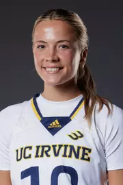 Head shot of Lauryn Madsen in a white UC Irvine jersey.