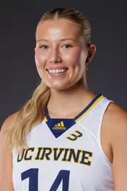 Head shot of Summah Hanson in a white UC Irvine jersey.