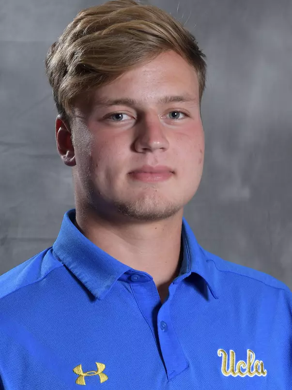 UCLA Bruins tight end Matt Alaimo (82)  poses in Los Angeles, Friday, July 6, 2018. (Kirby Lee via Image of Sport)