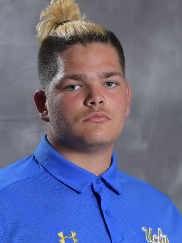 UCLA Bruins offensive lineman Alex Anderson (70) poses in Los Angeles, Friday, July 6, 2018. (Kirby Lee via Image of Sport)