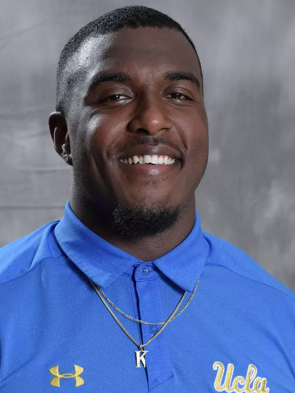 UCLA Bruins linebacker Krys Barnes (14)  poses in Los Angeles, Friday, July 6, 2018. (Kirby Lee via Image of Sport)
