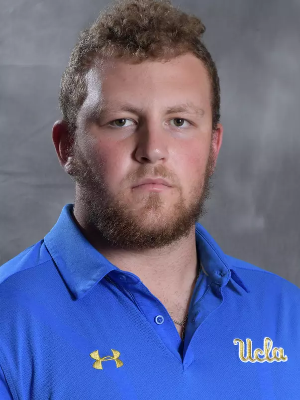 UCLA Bruins linebacker Jake Burton (73) poses in Los Angeles, Friday, July 6, 2018. (Kirby Lee via Image of Sport)