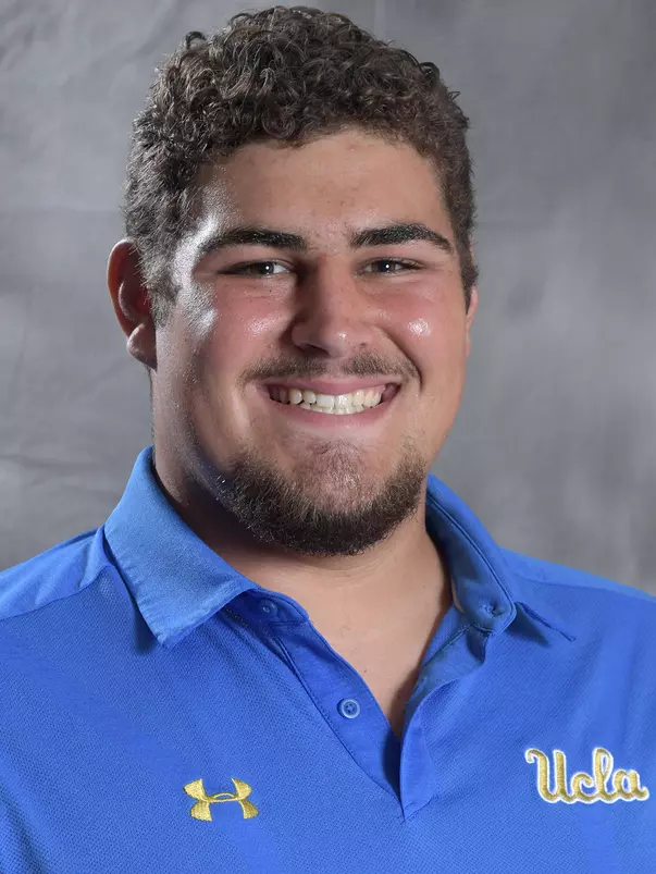 UCLA Bruins offensive lineman Lucas Gramlick (78) poses in Los Angeles, Friday, July 6, 2018. (Kirby Lee via Image of Sport)