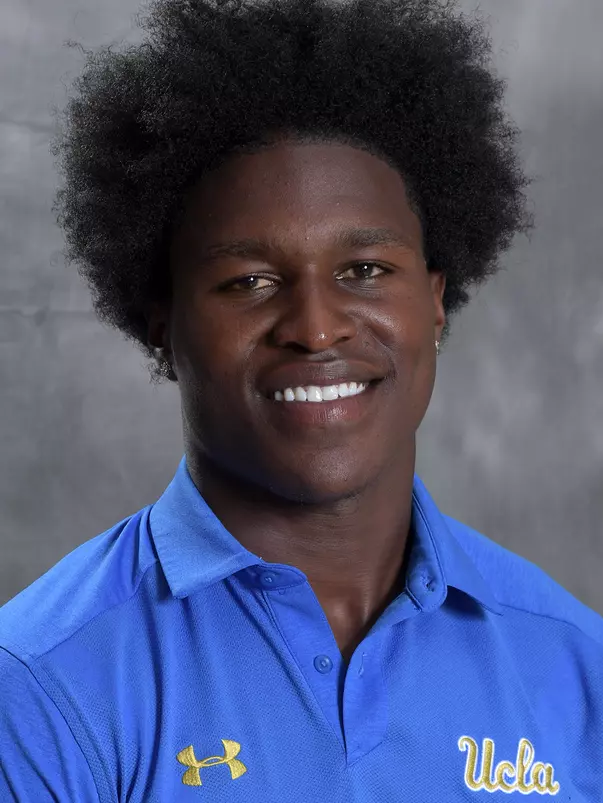 UCLA Bruins defensive back Darnay Holmes (1) poses in Los Angeles, Friday, July 6, 2018. (Kirby Lee via Image of Sport)