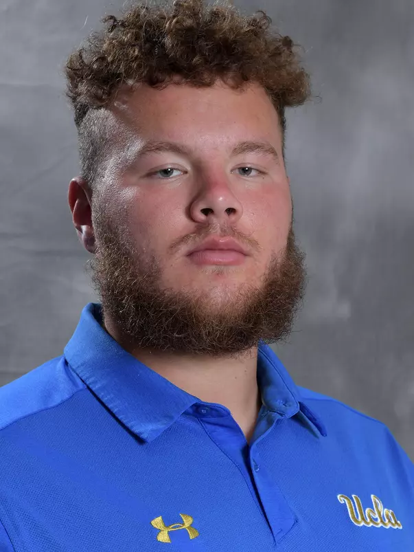 UCLA Bruins offensive lineman Andre James (77) poses in Los Angeles, Friday, July 6, 2018. (Kirby Lee via Image of Sport)