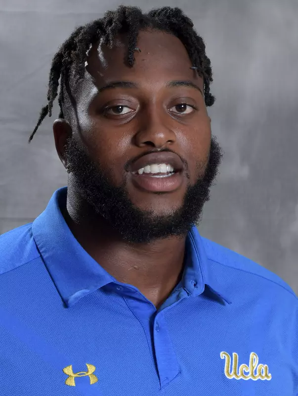 UCLA Bruins defensive lineman Osa Odighizuwa (92) poses in Los Angeles, Friday, July 6, 2018. (Kirby Lee via Image of Sport)