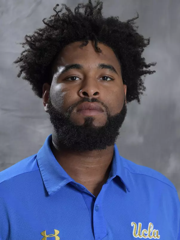 UCLA Bruins defensive end Moses Robinson-Carr (85) poses in Los Angeles, Friday, July 6, 2018. (Kirby Lee via Image of Sport)
