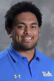 UCLA Bruins offensive lineman Boss Tagaloa (75) poses in Los Angeles, Friday, July 6, 2018. (Kirby Lee via Image of Sport)