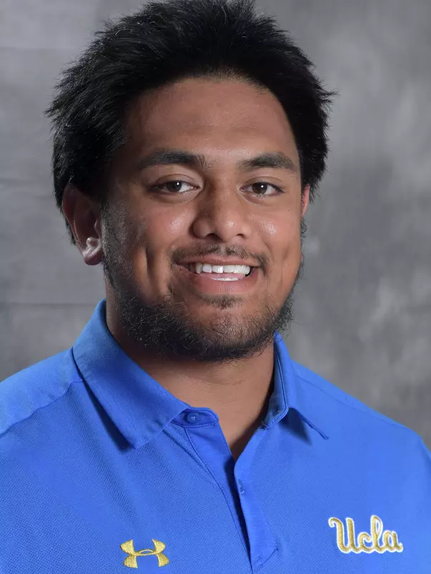 UCLA Bruins offensive lineman Boss Tagaloa (75)  poses in Los Angeles, Friday, July 6, 2018. (Kirby Lee via Image of Sport)