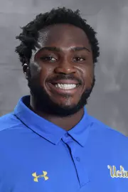 UCLA Bruins offensive lineman Josh Wariboko-Alali (56) poses in Los Angeles, Friday, July 6, 2018. (Kirby Lee via Image of Sport)